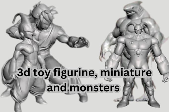 Gig Preview - Sculpt 3d toys figurine, creatures, miniature, monsters, printable 3d bust head