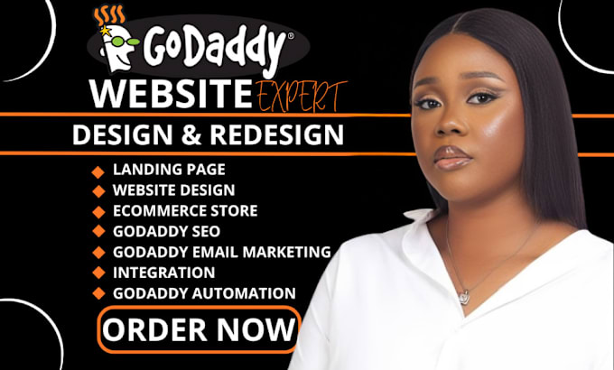 Gig Preview - Develop godaddy website redesign godaddy website design godaddy redesign