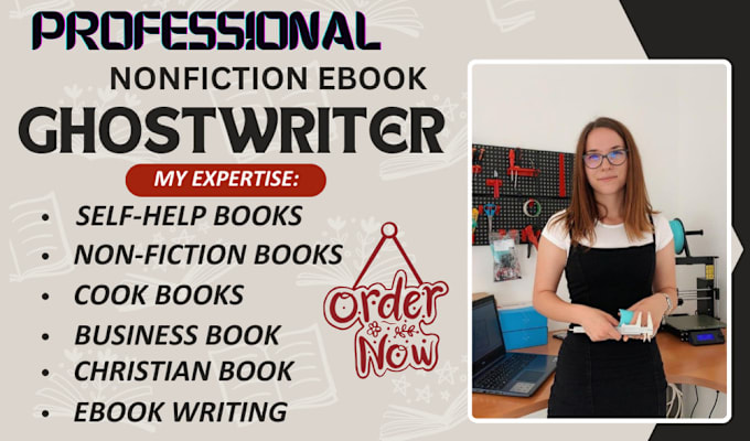 Gig Preview - Be your ghostwriter ebook writer nonfiction self help ebook ghostwriter