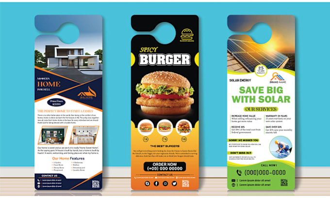 Gig Preview - Design perfect door hanger design, rack card, dl flyer and postcard