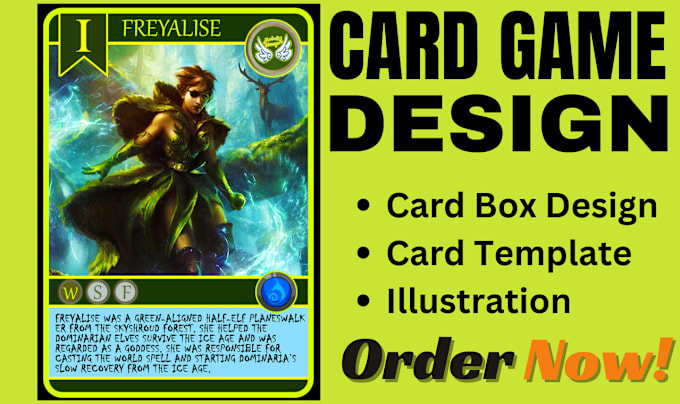 Gig Preview - Draw card game board game card game design card game box design 2d character