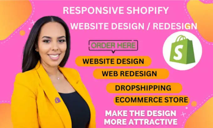 Gig Preview - Setup profitable shopify website design and  website redesign