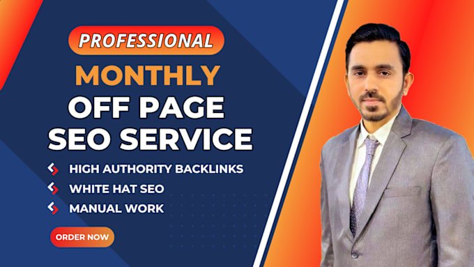 Gig Preview - Provide monthly off page SEO services by quality backlinks