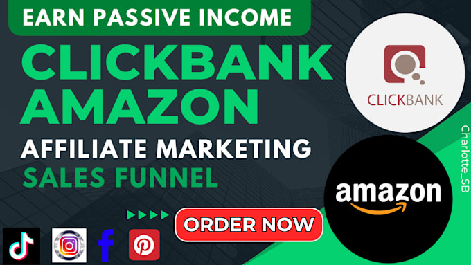 Gig Preview - Setup clickbank and amazon affiliate sales funnel, affiliate link promotion