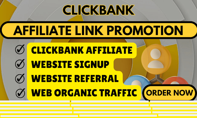 Gig Preview - Boost website affiliate referral link sign up clickbank website promotion