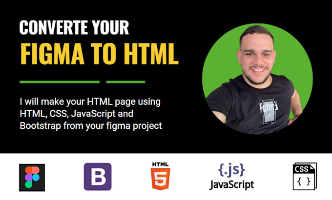 Gig Preview - Convert figma to html bootstrap 5 css