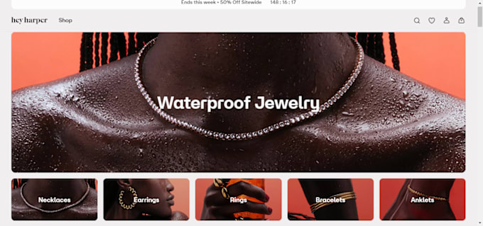 Gig Preview - Build highly converting jewelry shopify store jewelry website fashion store