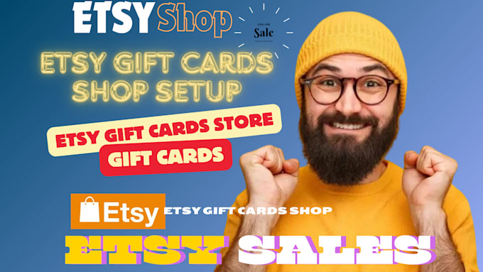 Gig Preview - Setup etsy gift card shop, gift card etsy shop, etsy gift cards store