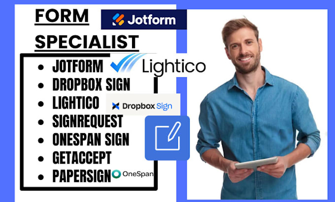 Gig Preview - Do jotform dropbox sign lightico signrequest onespan sign getaccept papersign