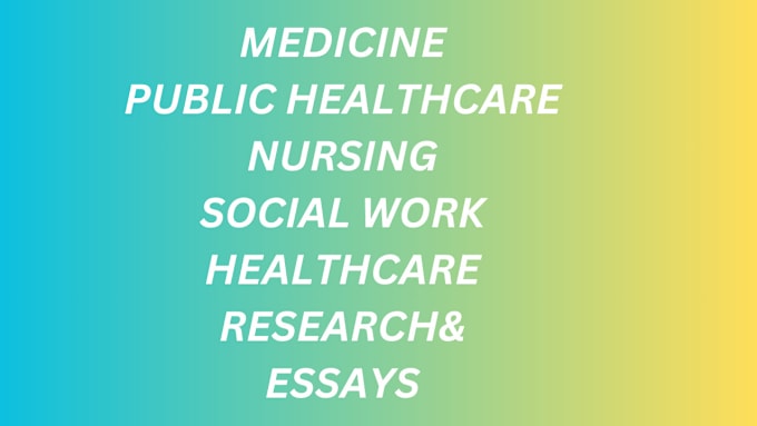 Gig Preview - Do urgent medical, nursing, healthcare, public health, and nutrition essays