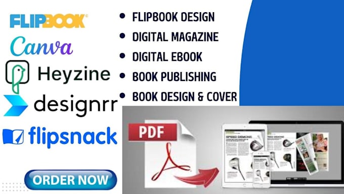 Gig Preview - Design and design ebook to flipbook and a clickable toc