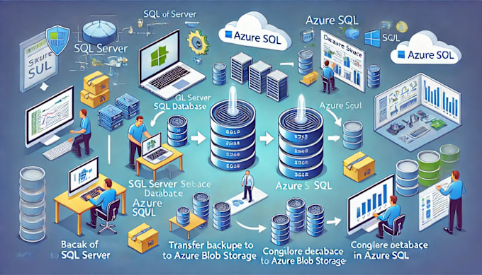 Gig Preview - Set up and configure your sql server database on azure sql