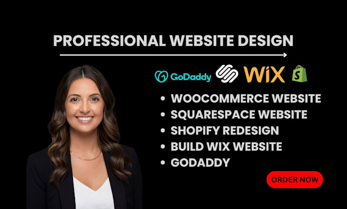 Gig Preview - Build wix website squarespace website shopify redesign woocommerce website