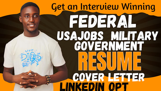 Gig Preview - Write federal, military, government, usajobs, ats resume