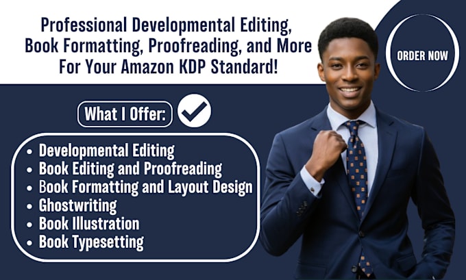 Gig Preview - Be your developmental editor, book editor, book formatting, ebook ghostwriter