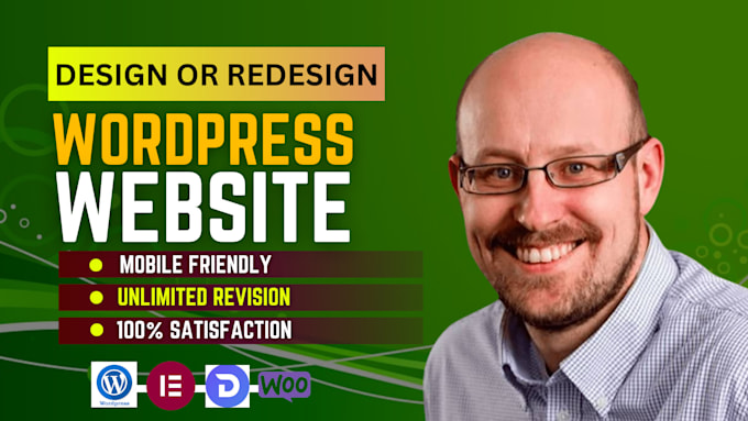 Gig Preview - Design responsive modern business wordpress website, wordpress blog website, seo