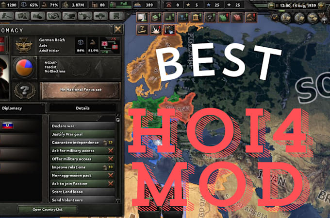 Gig Preview - Create the best hearts of iron4 mod of you choice