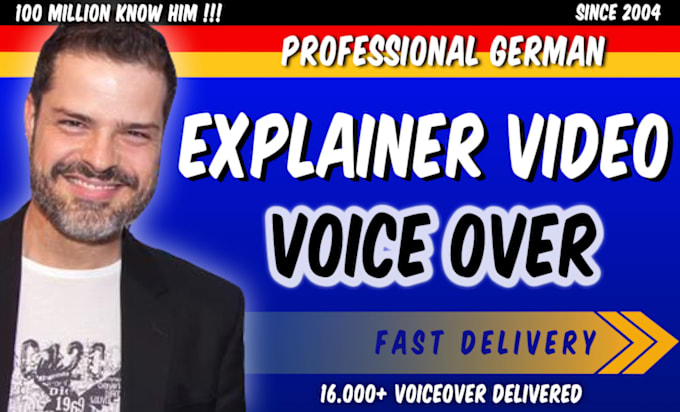 Gig Preview - Record voice over for explanatory videos with a known german voice deutsch