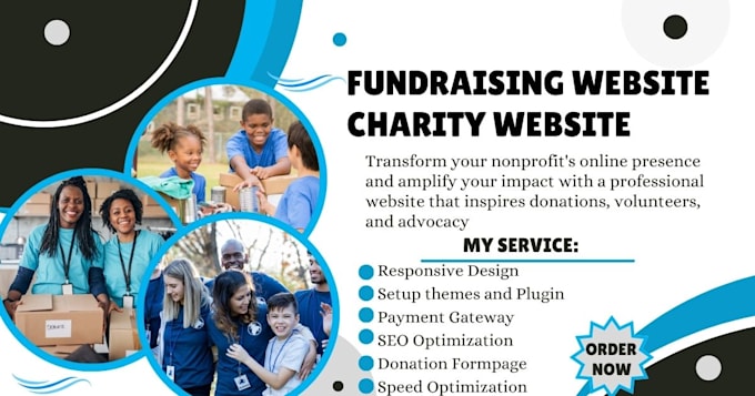 Gig Preview - Build fundraising website, nonprofit website, charity website, donation system