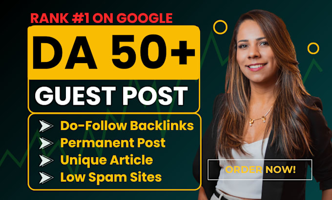 Gig Preview - Write and publish high da guest posts with SEO dofollow high authority backlinks