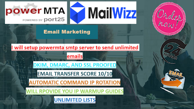 Gig Preview - Setup powermta smtp server to send bulk emails, ip rotation, install mailwizz