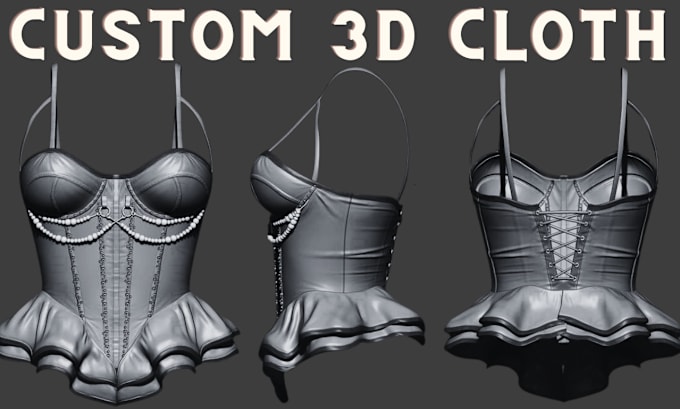 Bestseller - 3d clothing design rigging custom second life realistic 3d clothes vrchat avatar