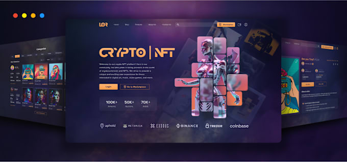 Gig Preview - Develop and design animated crypto website, nft website, meme coin website