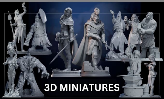 Gig Preview - Sculpt printable 3d miniature 3d toy 3d figurines action figures boardgame model