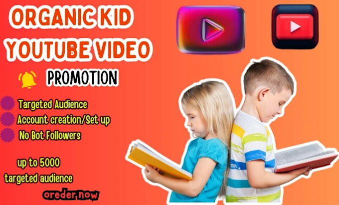 Gig Preview - Do kids youtube, kid video promotion, kids channel organically