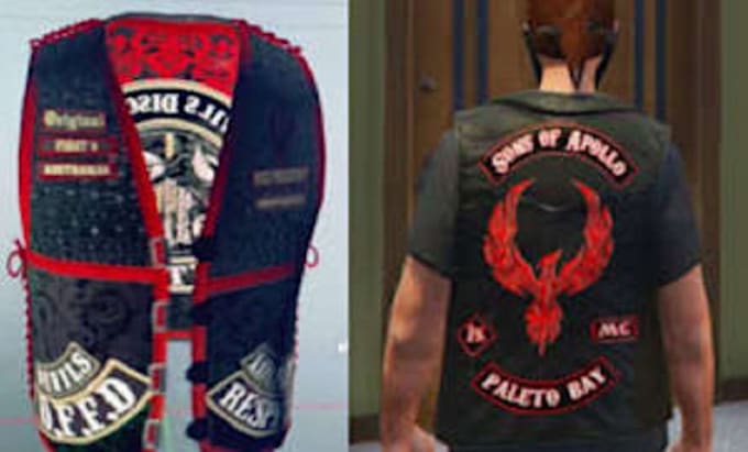 Bestseller - make custom fivem clothing, mc kuttes both patch, fivem eup biker vest police