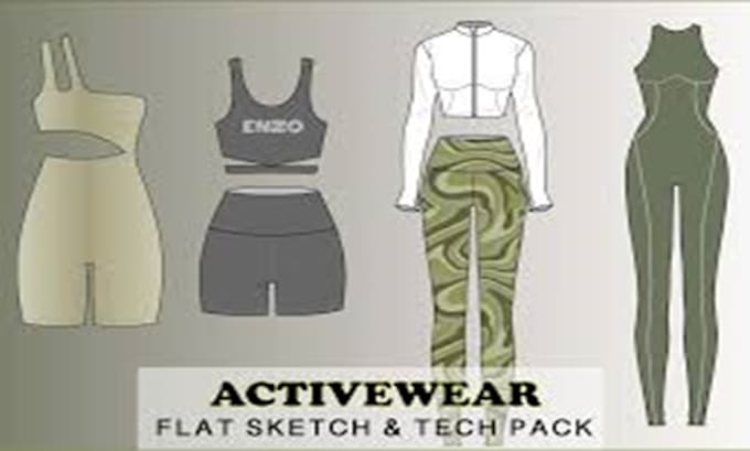 Gig Preview - Do activewear, sportswear design, and tech pack for you