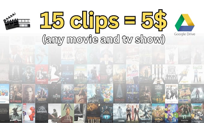 Bestseller - cut and provide 15 clips in any movie or tv show episode