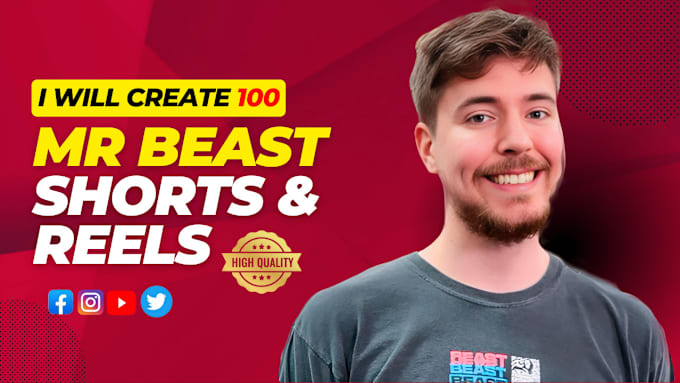 Gig Preview - Create mr beast shorts or reels