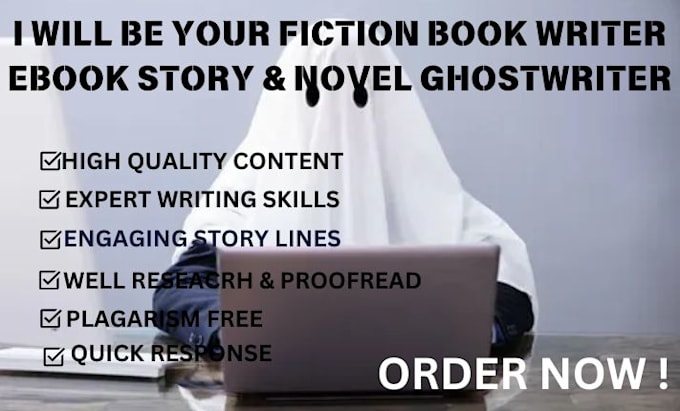 Gig Preview - Ghostwrite your ebook, fiction story, novel, or nonfiction book writing serivces