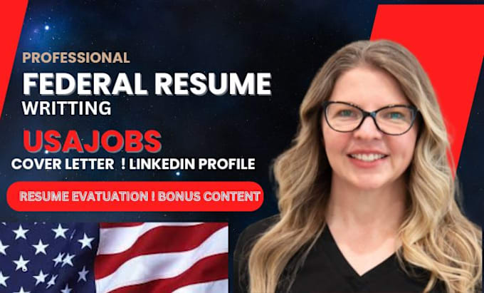 Gig Preview - Deliver a professional federal usajobs resume and cover letter