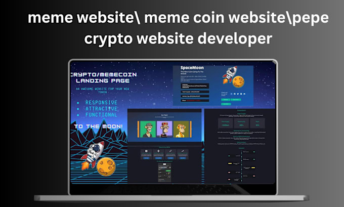 Gig Preview - Develop meme website, meme coin website, memecoin website, pepe crypto website