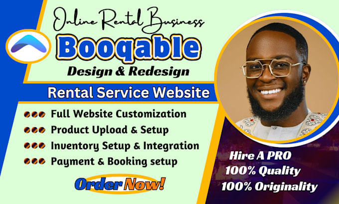 Gig Preview - Create booqable online rental services website, booqable rental website design