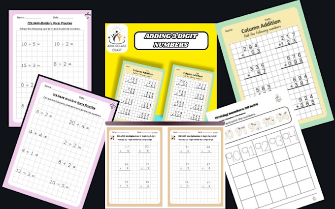 Gig Preview - Design custom  math and coloring worksheets,KDP