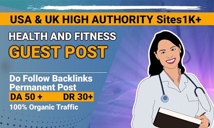 Gig Preview - Publish health guest post on high da skincare blog with quality backlinks