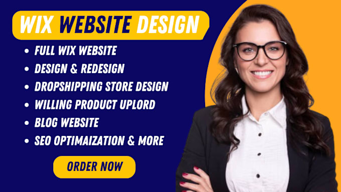 Gig Preview - Build wix website design wix website redesign wix website  wix store