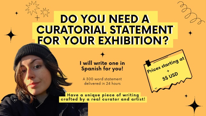 Gig Preview - Write an engaging curatorial statement for your art exhibition in 24 hrs