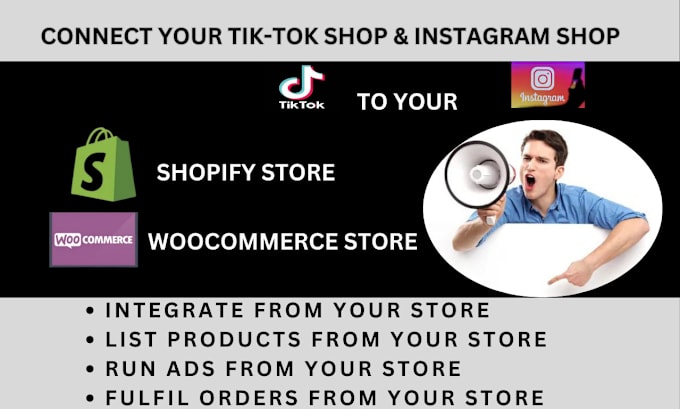 Gig Preview - Set up tiktok shop,  tiktok ads, instagram shop, facebook shop, with shopify