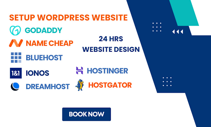 Gig Preview - Wordpress website on godaddy, ionos, dreamhost, namecheap