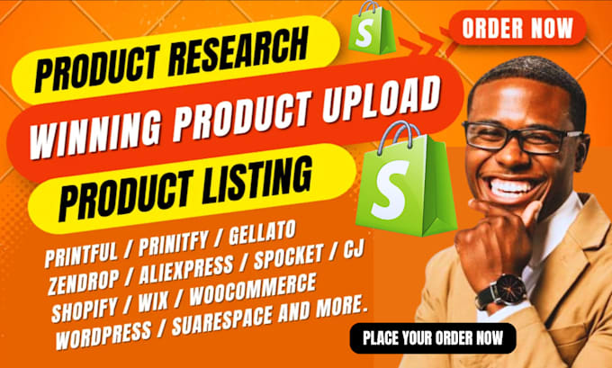 Bestseller - upload product on printify, shopify etsy, amazon, ebay, printful, wordpress, wix