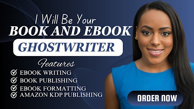 Gig Preview - Amazon kdp book and ebook ghostwriting ebook writer self help ebook ghostwriter