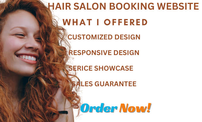 Gig Preview - Design hair salon hair stylist hair extension website hair