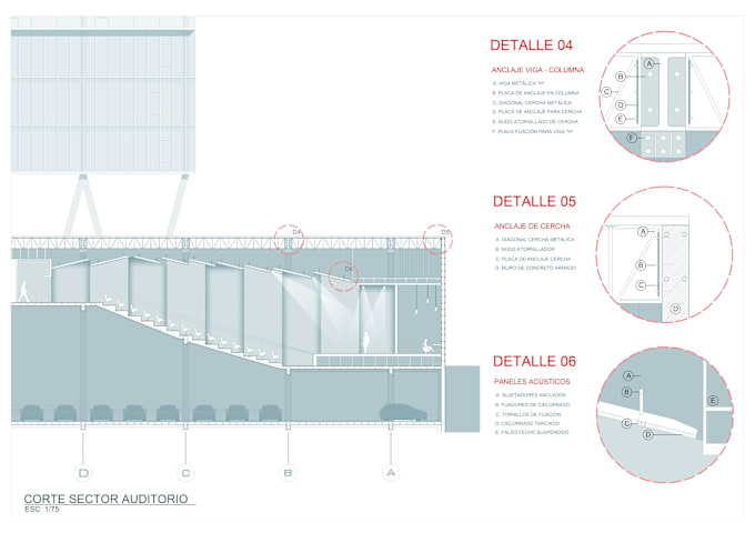 Gig Preview - Do architectural section 2d and construction details drawing