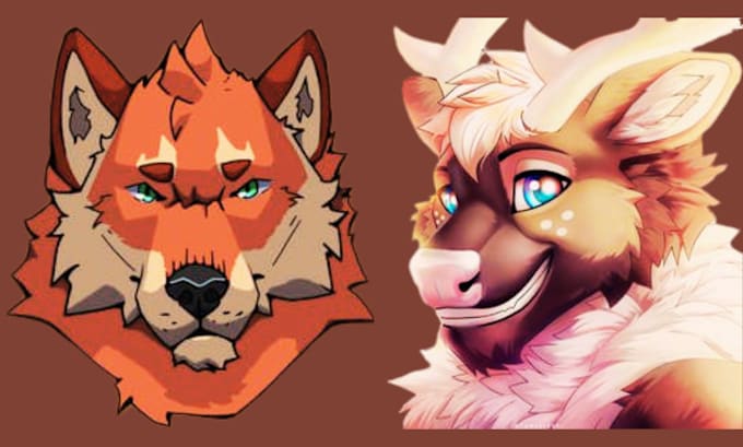 Gig Preview - Draw a furry icon art, fursona, nsfw, anime, commission, character design, oc