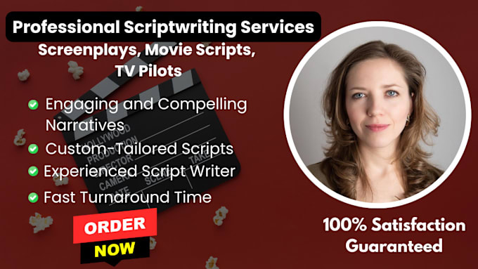 Bestseller - write movie script filmscript screenplay tv pilot screenwriting synopsis