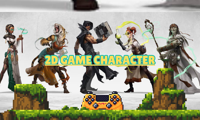 Gig Preview - 2d game character design props asset accessories object anime game art character